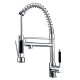 Superior quality chromeplate copper sink mixer tap single handle pull out kitchen faucet