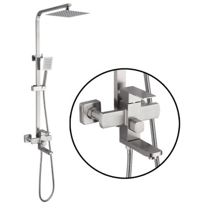 304 Stainless Steel Square Shower Set Bathroom