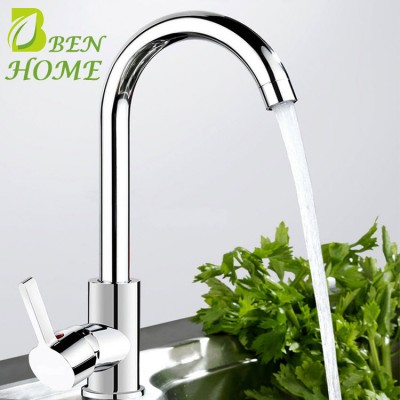 Kitchen Faucet Chrome Brass Finish Pull Down Sprayer